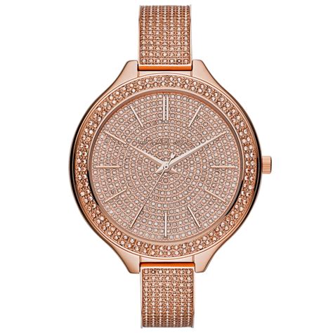 michael kors slim runway rose gold glitz women& 39|Michael Kors Women's Slim Runway Three.